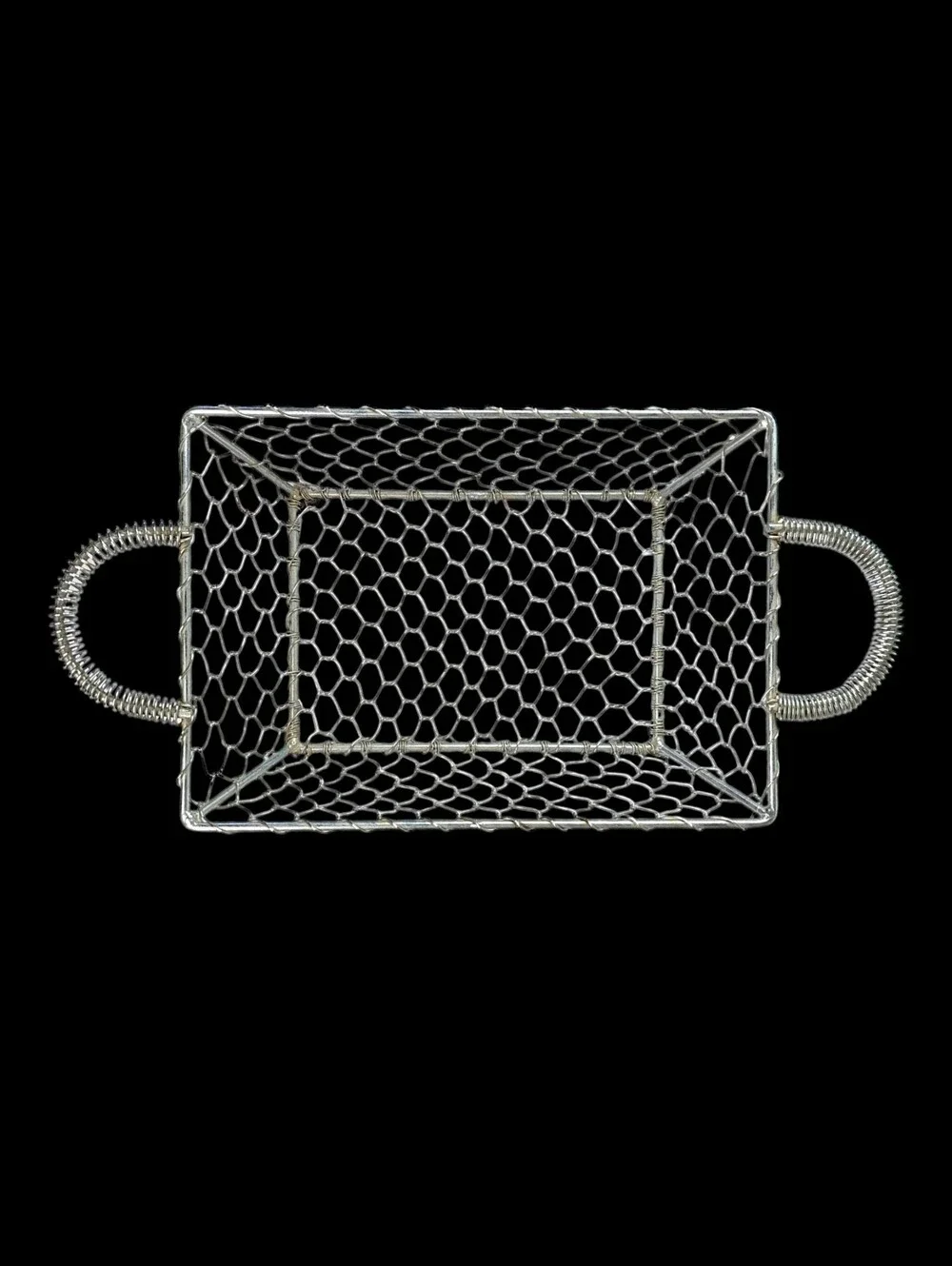 Vintage Farmhouse Wire Basket Rustic Chicken Egg Holder Kitchen Country Decor